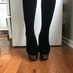 High Heal 5.5” Velour Boot size 9